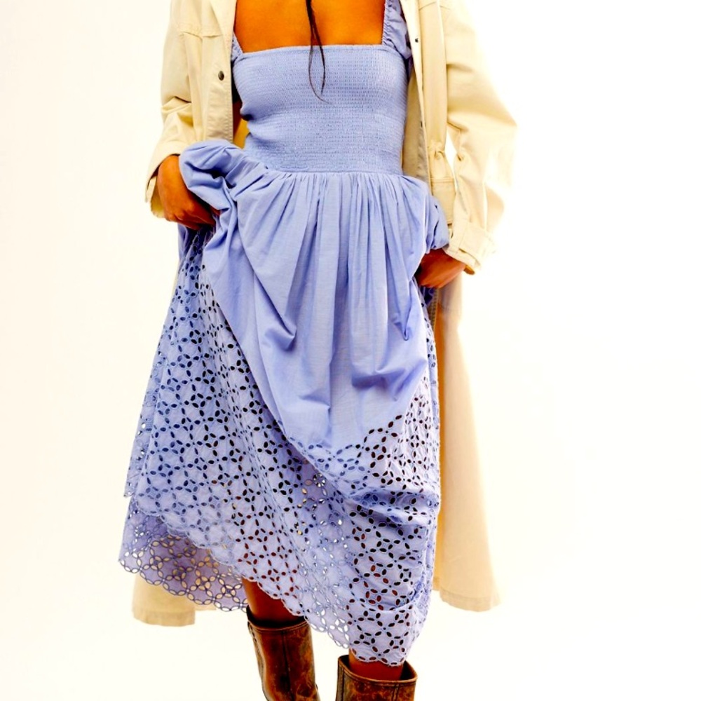 Free People Perfect Storm Midi in Blue Heron, Size Medium. Worn once.